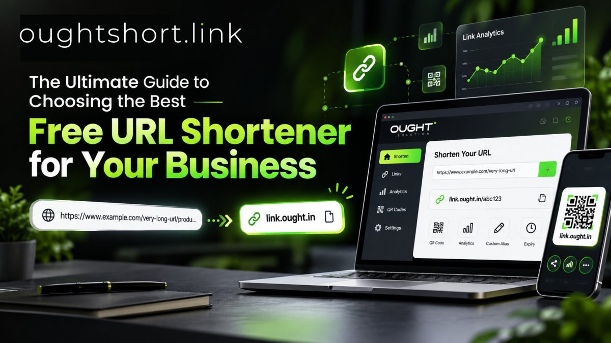 Business professional generating a secure short link using link.ought.in